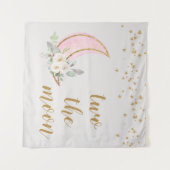 Tenture Fond de Lune Deux Bannière Deux à la Lune (Devant (Horizontal))