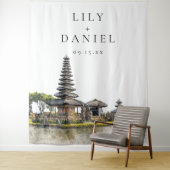 Tenture Fond de mariage à Bali (En situation)