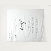 Tenture Fond de mariage à calligraphie élégante avec verse (Devant (Horizontal))
