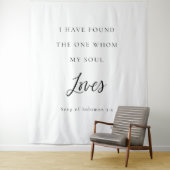Tenture Fond de mariage à calligraphie élégante avec verse (En situation)