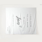 Tenture Fond de mariage à calligraphie élégante avec verse (Devant (Horizontal))