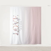 Tenture Fond de mariage à dégradé rose pour selfie d'amour (Devant)