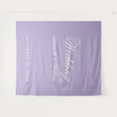 Tenture Fond de mariage à écriture simple violet lavande (Devant (Horizontal))