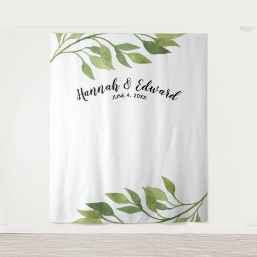 Tenture Fond de mariage, accessoire photo, botanique perso (Devant)