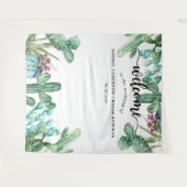 Tenture Fond de mariage aquarelle cactus succulent (Devant (Horizontal))