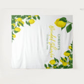 Tenture Fond de mariage aquarelle citron (Devant (Horizontal))