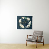 Tenture Fond de mariage automnal boho or blanc Baby Shower (En situation (horizontale))