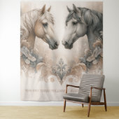 Tenture Fond de mariage aux chevaux élégants