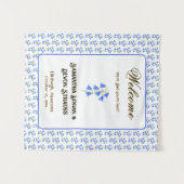 Tenture Fond de mariage aux merles bleus (Devant (Horizontal))