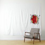 Tenture Fond de mariage avec bulle de bande dessinée pour  (En situation (horizontale))