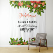 Tenture Fond de mariage avec des fruits de pêche (En situation)