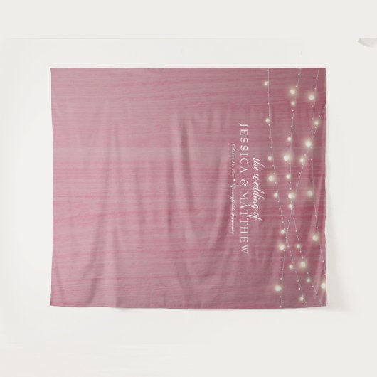 Tenture Fond de mariage avec des lumières scintillantes de (Devant (Horizontal))