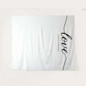 Tenture Fond de mariage avec écriture Simple Elegant Love (Devant (Horizontal))