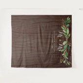 Tenture Fond de mariage avec feuilles d'eucalyptus rustiqu (Devant (Horizontal))