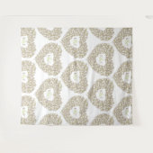 Tenture Fond de mariage avec tulipes crème et monogramme (Devant (Horizontal))