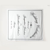 Tenture Fond de mariage blanc élégant et personnalisé clas (Devant (Horizontal))