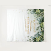 Tenture Fond de mariage bohème chic verdure succulente (Devant (Horizontal))