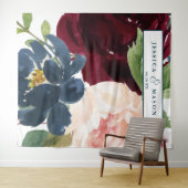 Tenture Fond de mariage bordeaux ensoleillé Photobooth (En situation (horizontale))