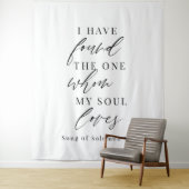 Tenture Fond de mariage calligraphié élégant avec verset b (En situation)