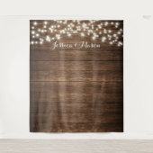 Tenture Fond de mariage champêtre avec lumières de photoma (Devant)