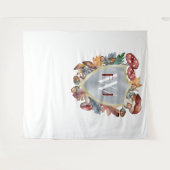 Tenture Fond de mariage champignon automne bordeaux bleu p (Devant (Horizontal))