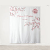 Tenture Fond de mariage chinois aux fleurs de cerisier (Devant)