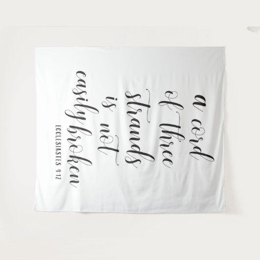 Tenture Fond de mariage chrétien | Cordon à trois brins (Devant (Horizontal))