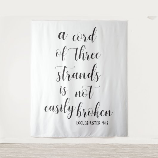 Tenture Fond de mariage chrétien | Cordon à trois brins (Devant)