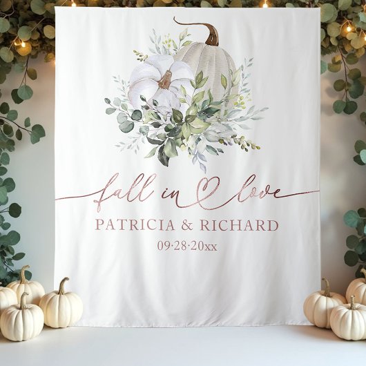 Tenture Fond de mariage citrouille d'automne