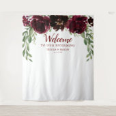 Tenture Fond de mariage citrouille de Bourgogne Photobooth (Devant)