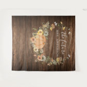 Tenture Fond de mariage citrouille de récolte florale Phot (Devant (Horizontal))