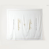 Tenture Fond de Mariage classique classique noir et or (Devant (Horizontal))