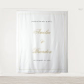 Tenture Fond de Mariage classique classique noir et or (Devant)