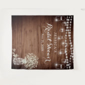 Tenture Fond de mariage dans un pot Mason de Gypsophile (Devant (Horizontal))