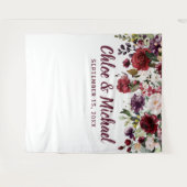 Tenture Fond de mariage de cabine photo rouge de Bourgogne (Devant (Horizontal))