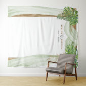 Tenture Fond de mariage de la jungle tropicale Photomaton (En situation (horizontale))