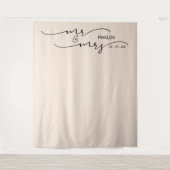 Tenture Fond de mariage de M. et Mme Cream (Devant)