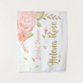 Tenture Fond de mariage de mariage avec roses roses et pêc (Devant)