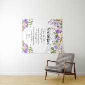 Tenture Fond de mariage d'église de prière violette floral (En situation (horizontale))