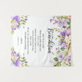 Tenture Fond de mariage d'église de prière violette floral (Devant (Horizontal))