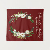 Tenture Fond de mariage d'hiver élégant en verdure de coul (Devant (Horizontal))