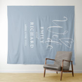 Tenture Fond de mariage dusty blue pour photo de mariage (En situation (horizontale))