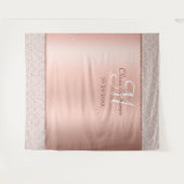 Tenture Fond de mariage élégant à monogramme en or rose (Devant (Horizontal))