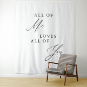Tenture Fond de mariage élégant avec calligraphie panneau (En situation)