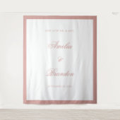 Tenture Fond de mariage élégant classique avec bordure ros (Devant)
