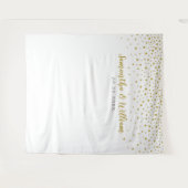 Tenture Fond de mariage élégant moderne en confettis dorés (Devant (Horizontal))