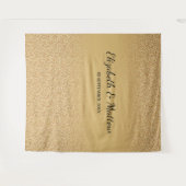 Tenture Fond de mariage élégant ombré pailleté or (Devant (Horizontal))