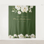 Tenture Fond de mariage élégant Rose Blanche Sombre Photo (Devant)