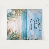 Tenture Fond de mariage élégant sur la plage (Devant (Horizontal))