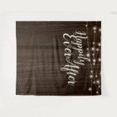 Tenture Fond de mariage en bois rustique heureux pour touj (Devant (Horizontal))